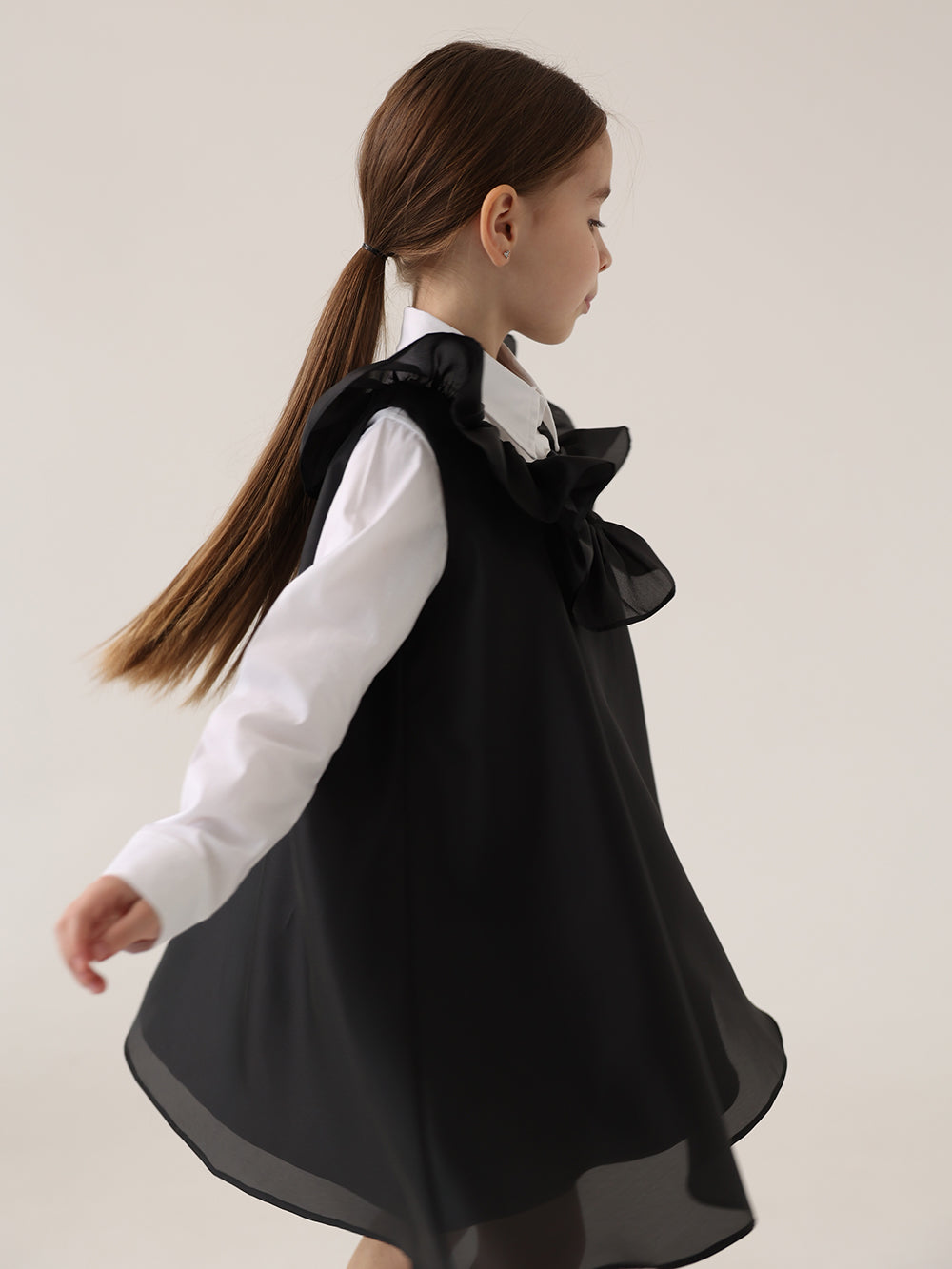 Pinafore With Frill And Bow