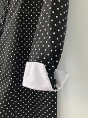 Cotton Black and White Polka Dot Dress