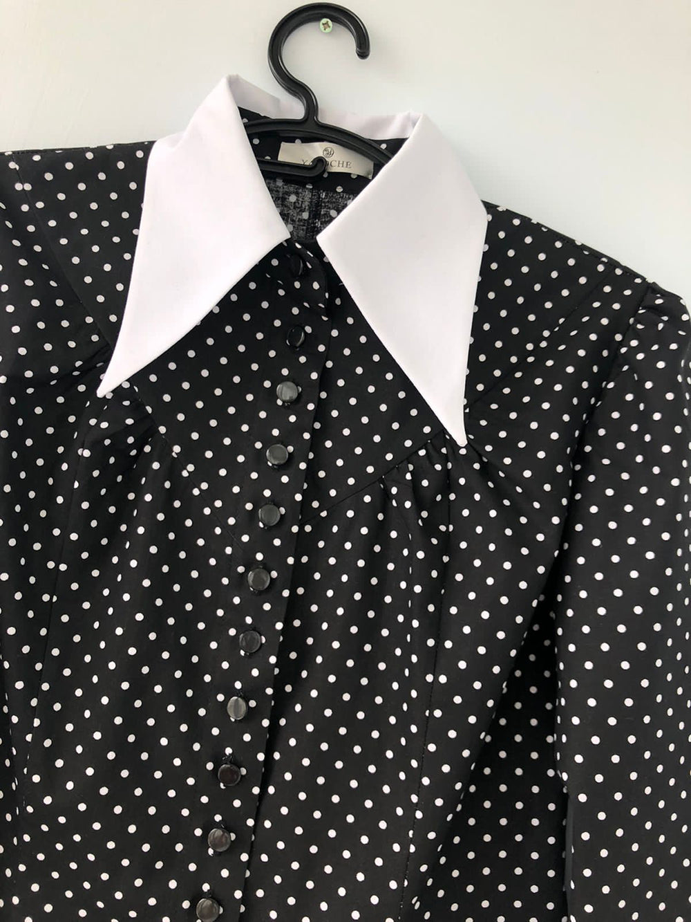 Cotton Black and White Polka Dot Dress