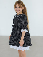 Cotton Dress With Lace