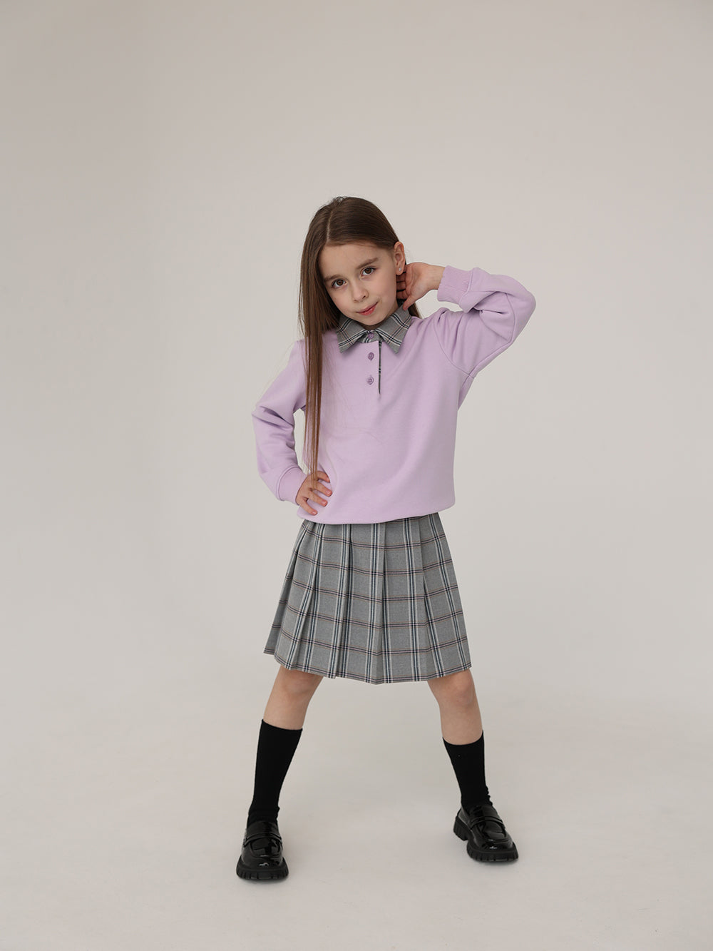 Warm Knit Fleece Sweatshirt and Skirt Set