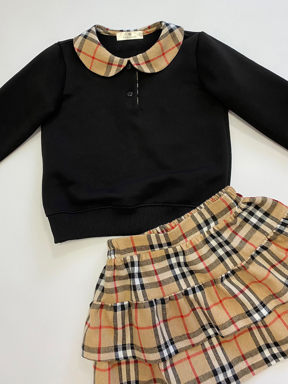 Cotton Knitwear Set of Sweatshirt And Skirt