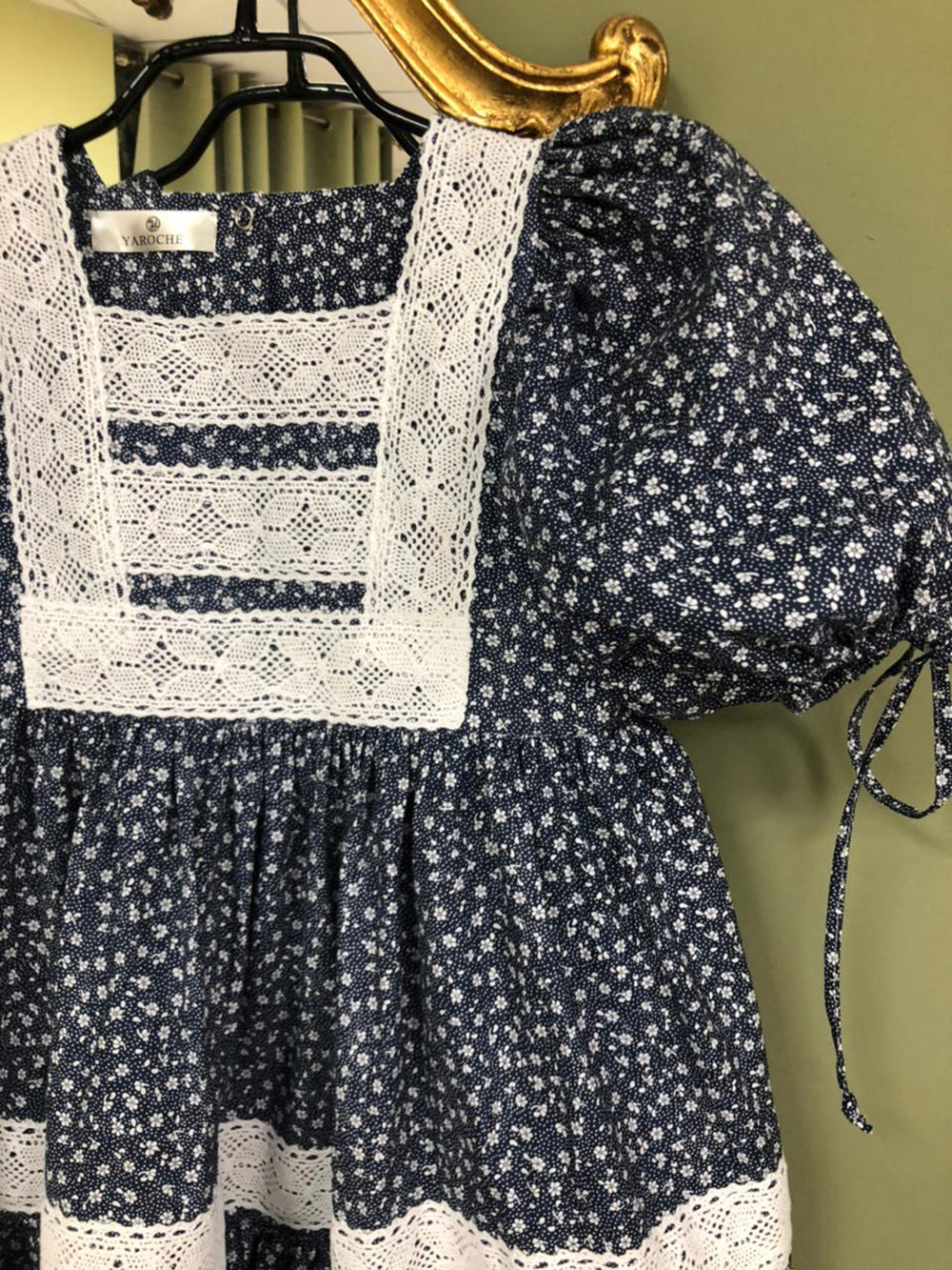 Cotton Dress With Delicate Lace