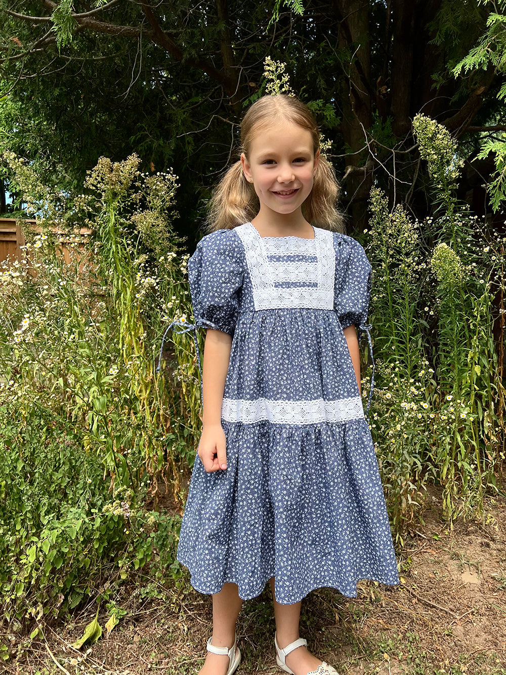 Cotton Dress With Delicate Lace