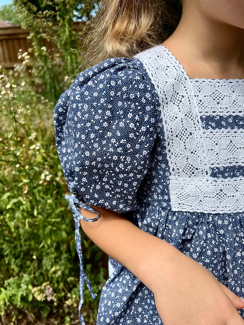 Cotton Dress With Delicate Lace