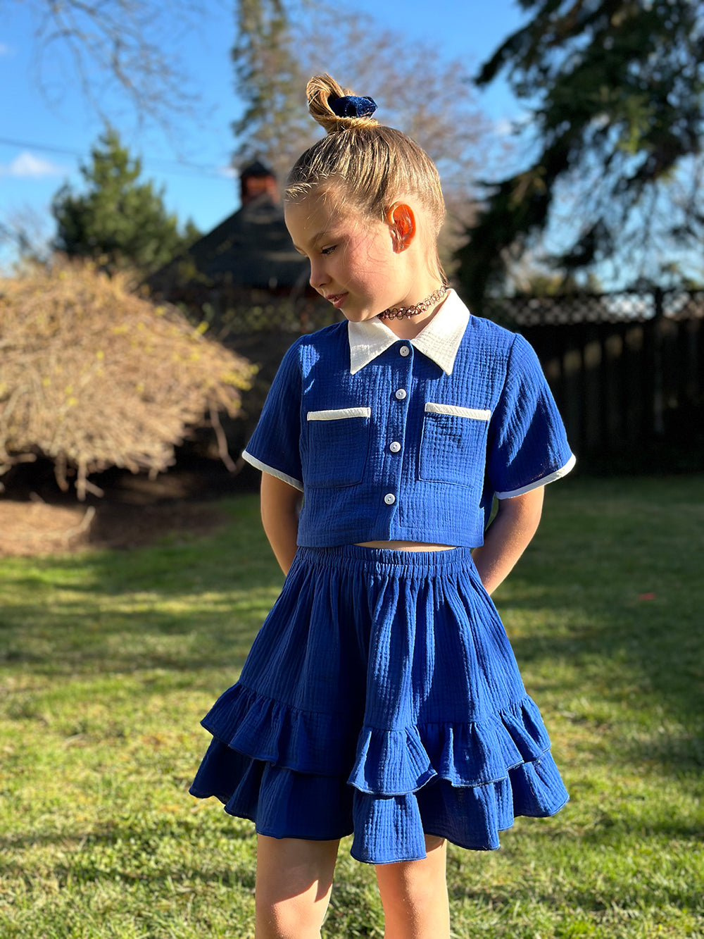 Muslin Skirt And Blouse Ensemble