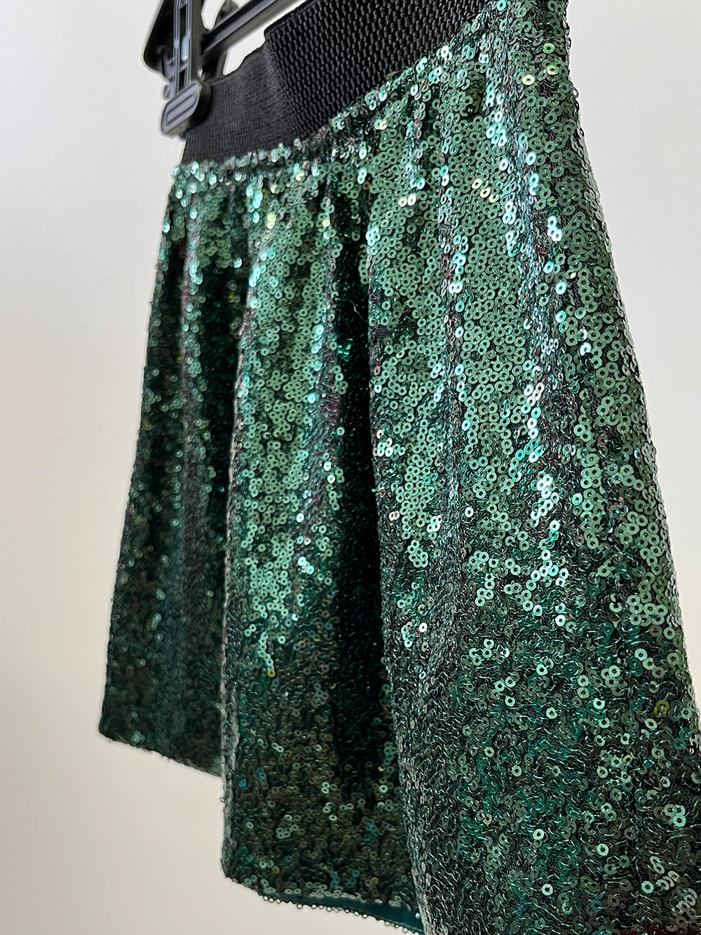 Sequin Skirt And Shirt With Detachable Tie