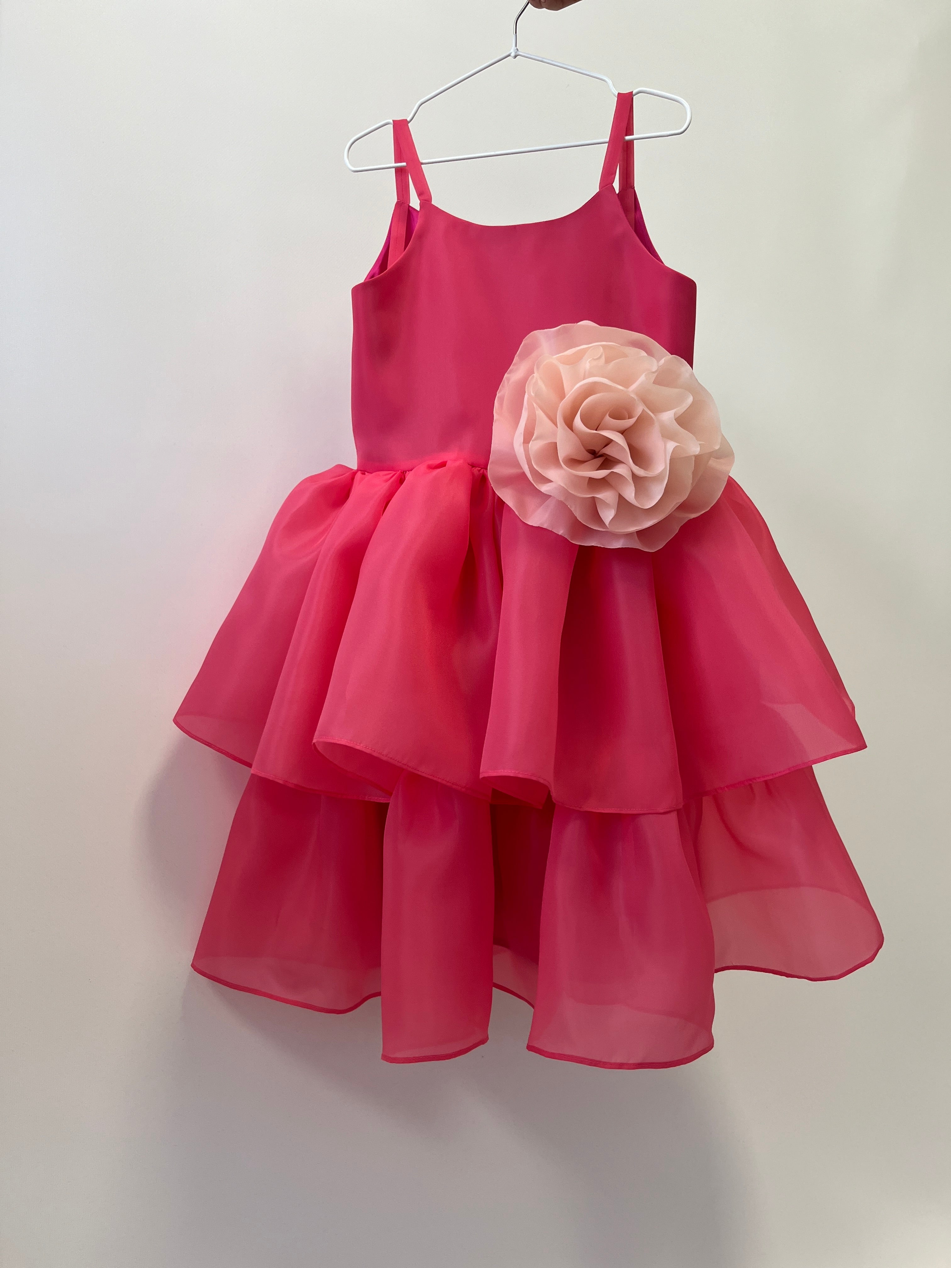 Organza Festive Dress With Removable Flower