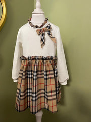 Cotton Dress With Detachable Bow