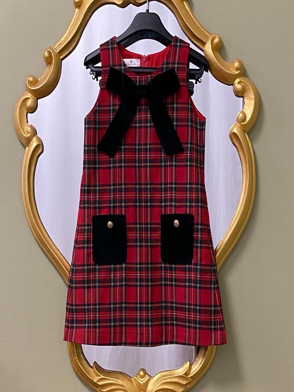 Pinafore With Bow And Pockets